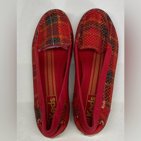 Keds Slip On Red Plaids Sz6 - Picture 4 of 5